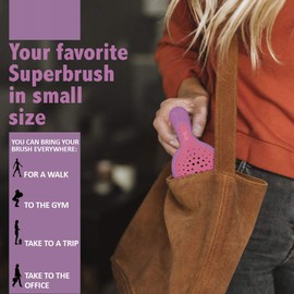 Janeke Superbrush Detangler Brush Anti-static Hairbrush Easy For Wet or Dry Use Flexible with Nylon Bristle Great for All Hair Types - Long Thick Curly -The Original Italian Patent (Mini Fuchsia)