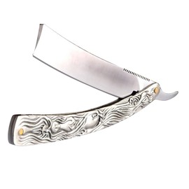 VICASKY 1pc Vintage Manual Shaving for Beard Handheld Tool for Haircutting and Grooming for Body Hair and Eyebrow Trimming Grey Random Style