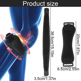 Kniescheiben-Kniebandage, 2 Stück Patellasehnenbandage, Knee Support, Patella Kniebandage, Verstellbare Bandage Knie, zur Schmerzlinderung beim Wandern, Fußball, Laufen, Schwarz