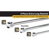 Titan 11307 3-Piece 36-Tooth Extra-Long Ratchet Set