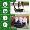 Midollarle 3Pcs Heavy Duty Rubber Feeder Pan, 12Q/3Gal Horses Feed