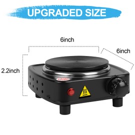 DINGPAI Hot Plate for Candle Making, Black Color Electric Hot Plate for Melting Wax, Chocolate, Candy and More