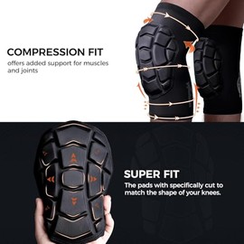 COOLOMG Basketball Knee Pads Youth Kids for Football Volleyball Wrestling Sports Adult Short Knee Compression Sleeves