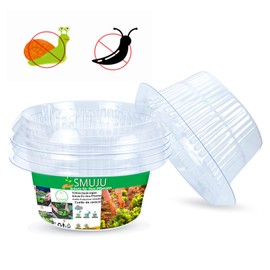 SMUJU Pack of 6: Snail Collar, Snail Protection, Snail Fence, Snail Protection Rings, for Repelling Snails, for Your Salad Plants and Cabbage - Protects Plants from Animal Eating, Diameter 24 cm,