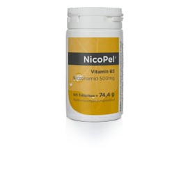 NicoPel Vitamin B3 Nicotinamide 500 mg Dietary Supplement Tablets 74.4 g