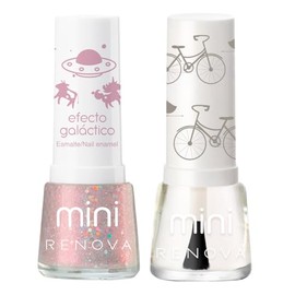 Renova Esmaltes para Uñas Mini duo Luna y Brillo cada uno 7.7ml                                                                                       