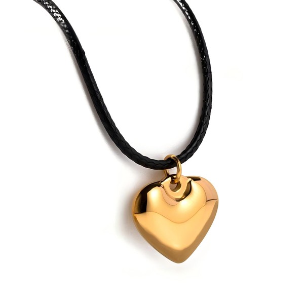 WARIDAR 18K Gold Plated Vibrant Heart Necklace | Dainty Hypoallergenic