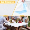 Spotjoy Rectangle Table Cloth, Waterproof Elastic Fitted Tablecloth for 4