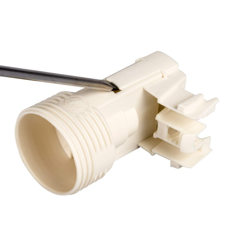 E14 Lamp Holder Plastic (PBT), Threaded Socket with Bracket, Socket