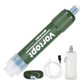 vortopt Portable Water Purifier, Lightweight, Portable Water Purifier, SGS & CE Certified, Hollow Fiber Membrane + Antibacterial Carbon, Outdoors, Disaster Prevention, Mountain Climbing, Camping, BPA