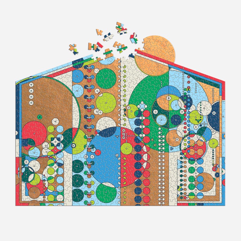 Galison Frank Lloyd Wright Midway Mural 750 Piece Foil Puzzle