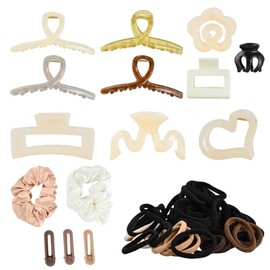 115 Set de pinzas y coleteros para mujer, Pinzas Pasadores Mujer, Horquillas planas Para Cabello para el Cabello planas y Curvas, Pinzas para el Pelo,
