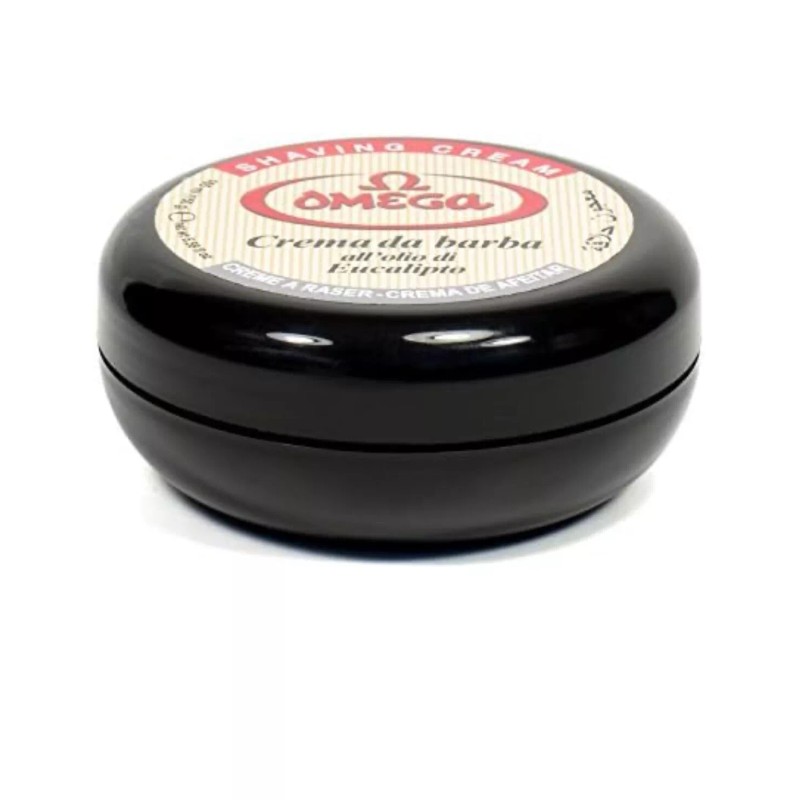 OMEGA Eucalyptus (Menthol) Shave Cream in Bowl (150ml/5.58oz) Moisturizing -