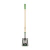 Truper Square-Point Shovel, Mid-Size Steps, 48-Inch Wood Handle with 6-Inch
