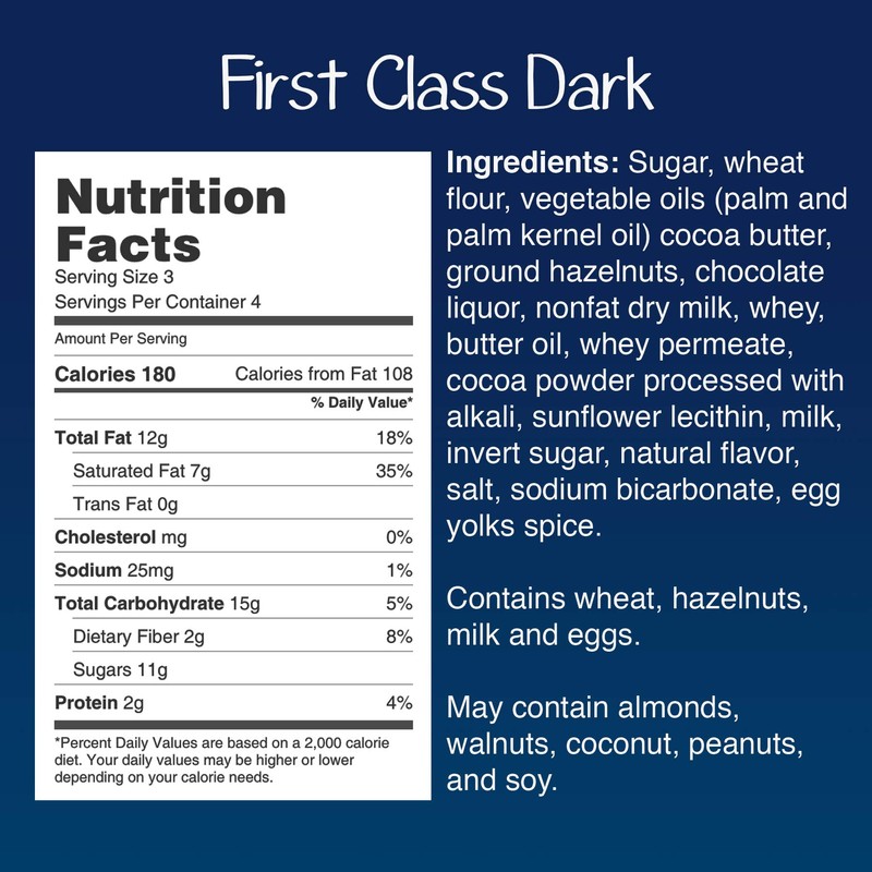 Bahlsen First Class Dark Cookies (1 box) - Hazelnut wafers