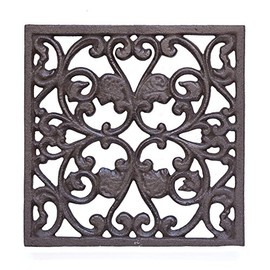 Cast Iron Decorative Square Kitchen Trivet