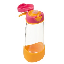 b.box Sport-Trinkflasche, 600 ml, BPA-frei, auslaufsicher, Tritan, Silikon und Premium-Kunststoffmaterialien für Babys und Kleinkinder – Erdbeer-Shake