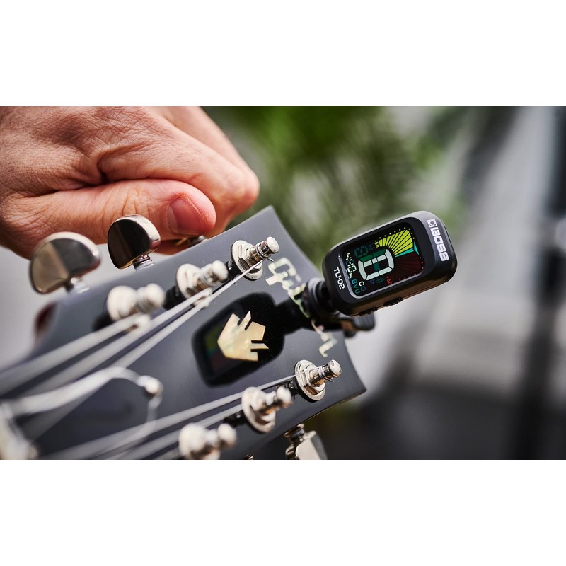 BOSS TU-02 Clip Tuner, Color Display, Compatible with Guitar, Bass,