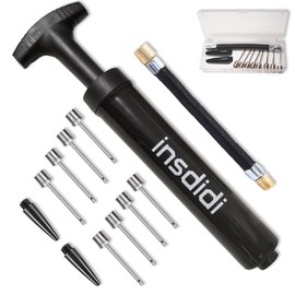 Ball Pump for Sports Balls, Portable Hand Air Pump with 8 Needles 2 Nozzle 1 Extension Hose for Basketball Soccer Football Volleyball Water Polo Rugby and More