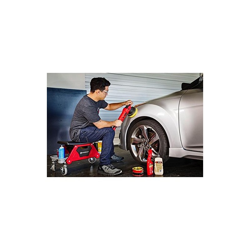 Powerbuilt 240053 7 Amp 6-inch DA Orbital Long Throw Polisher