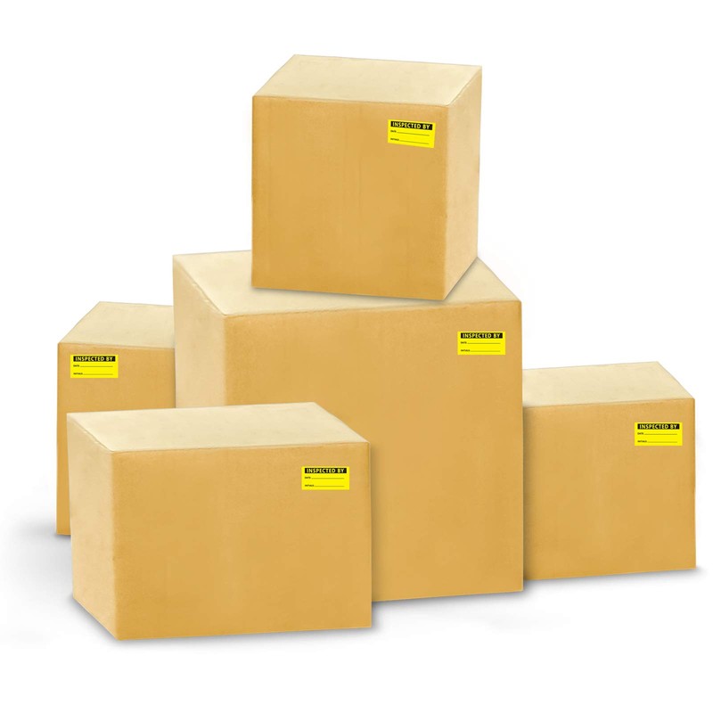 Inspected by Stickers,Quality Control Inventory Labels for Company,2X1 Inch,500 Pcs
