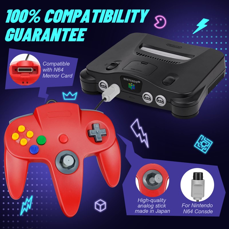 FISUPER N64 Controller Wired Classic Game Controller Joystick for N64