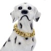 18K Gold Dog Chain Collar Walking Metal Chain Collar with