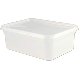 CateringBase Ltd Essential Food Safe 2 Litre Ice Cream Container Tub with lids/Plastic Food Storage Container with Lids (PACK of 5)