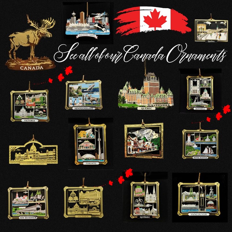 Canadian Treasures Victoria Canada Ornament Brass Landmarks