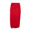 TRENDYOL Women's Midi Asymmetric Pencil Skirt, Woven Fabric Skirt, red