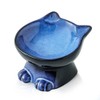 Nihow Slanted Elevated Cat Bowls: 5 Inch Ceramic Raised Cat
