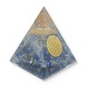 GEMSCITE Lapis Lazuli Orgonite Pyramid, Orgone Healing Crystal Pyramid, Crystal