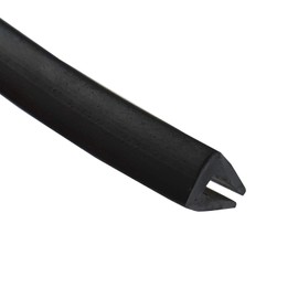 1/8"x 7/32"-U Shape Automotive Door Weather Seal Trim-Fits Gap 1/32"-PVC Edge Protector-Anti-Collision,Protector for Sharp,Rough Surfaces,Caravan and Car Window-Black (5ft)