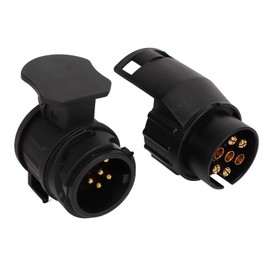 aqxreight Trailer Socket Adapter, 7-Pin to 13-Pin and 13-Pin to 7-Pin Trailer Socket Adapter Set, Trailer Socket Converter for EU Trailer Plugs