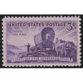 stamp 1947 3 Utah Centennial Commemorative Scott#950