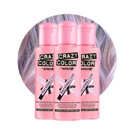 Crazy Color Metallic Marshmallow Semi-Permanent Trio Hair Dye. Dusty Pink Conditioning & Oil Nourishing Vegan Formula | No Bleach or Ammonia | 300ml