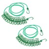 NUZAMAS 2X Clothesline 12 Pegs Clips Portable Expandable Adjustable Retractable