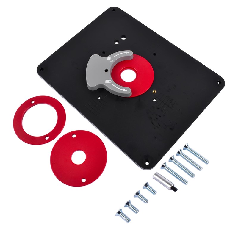 GLOSSY AUTO PARTS Predrilled Router Table Insert Plate Kit Replacement