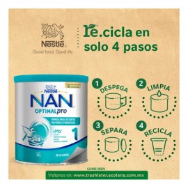 NAN 1 Optimal Pro Fórmula Para Lactantes con Hierro y Probióticos, De 0 a 6 Meses, Lata de 720 g                                                      