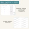 BEZEND Calendar 2026 Book Calendar A5 1 Week 2 Pages