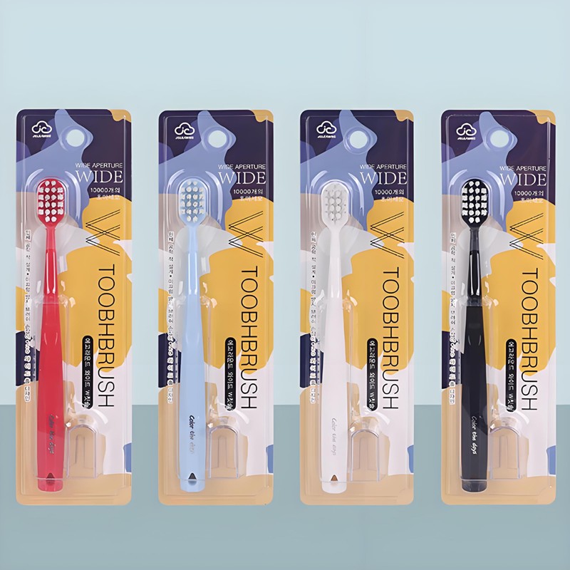 FWCXKK 4PCS Ultra Soft Silk Toothbrush for Adults Extra Soft