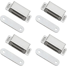 Juego de 4 imanes magnéticos para puertas de armarios, de acero inoxidable, para cajones, armarios, muebles, etc