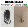 mpowtech 5 Pack Adhesive Hooks for Hanging,Self Adhesive Hanger Stainless