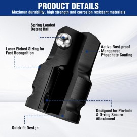 WORKPRO Impact Socket Adapter 1/2" F to 3/4" M Cr-Mo Steel Socket Adapter Set
