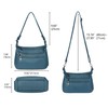 YALUXE Genuine Leather Shoulder Bag Medium Size Handbag Purse Multi