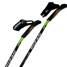WALX Speed Impulse Nordic Walking Poles – Lightweight & Adjustable with 15° Angled Part Cork Handles and Removable Straps – Designed for Comfort, Performance & Speed (Pair)