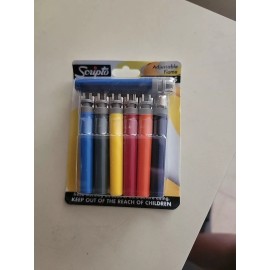 Scripto Views Adjustable Flame Pocket Lighters, 7 Count
