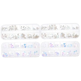 Healeved Decorative Nail Total Mixed Ab Flatback Rhinestones for Nail Art Salon Supplies Lightweight Easy to Apply for Elegant Manicure Designs
