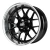 (1) 12" Black w/Machine Lip Golf Cart Wheels 12x7 4x101.6