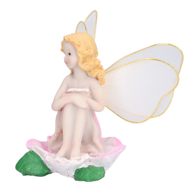 4Pcs Flower Fairies Figurines Statue Garden Home Ornament Resin Model